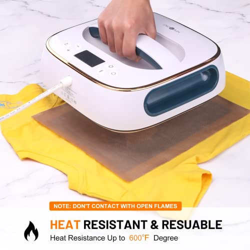 HTVRONT Teflon Sheets for Heat Press - 12" x 8 FT Non Stick PTFE Teflon Sheets Reusable Teflon Paper Roll Heat Resistant Teflon Mat HTVRONT