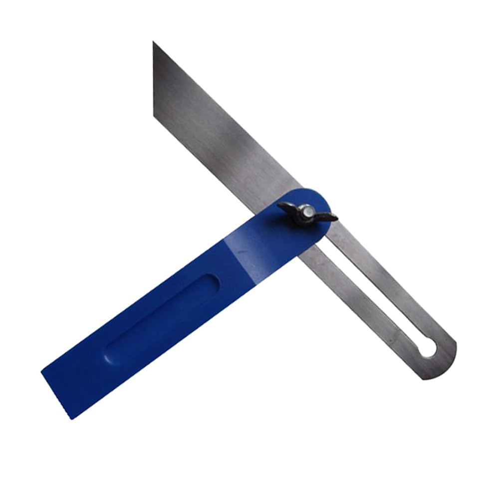 T-Bevel Mini Sliding Bevel with Stainless Steel Blade and Plastic Handle, Inches/Metric Marks, Accurately Measure Angles Blue BE-TOOL