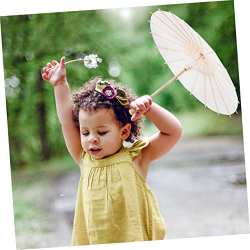 COHEALI 4 Pcs Graffiti Umbrella Unfinished Umbrella Bride Lace Parasol White Parasols Bulk Diy Drawing Umbrella Wedding Decoration Diy Art Craft COHEALI