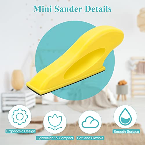 80+1P Mini Detail Sander Kit, AngleKai Micro Sander Set Detail Mini Sander for Small Projects, 8 Micro Detail Sander Paper Anglekai