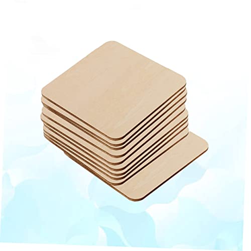 VOSAREA 20pcs Unfinished Wood Crafts Wooden Cutouts for Crafts Flat Ornaments DIY Cutouts Crafts Wooden Tree Craft Natural Wood Slices Wooden Slice VOSAREA