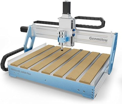 Genmitsu CNC Machine PROVerXL 6050 Plus for Metal Wood Acrylic MDF Carving, GRBL Control, 3 Axis Milling CNC Router Machine, Hybrid Table, Working