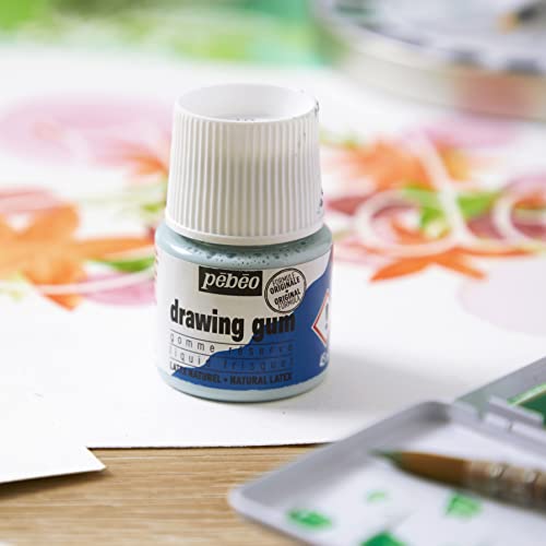 Pebeo Easy Peel Liquid Latex Masking Fluid - Drawing Gum - Dries Quickly - For Ink - Watercolor - Gouache Painting & Illustration - Fine Arts & Pebeo