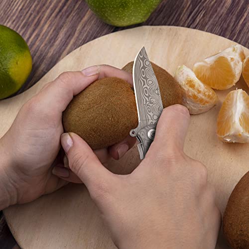 XJF Engraved Wooden Pocket Knife Gift - 5 Years Down Forever to Go, 5th Wood Wedding, 5th Wedding Anniversary Keepsake Gift for Husband, Men, 5 Years XJF