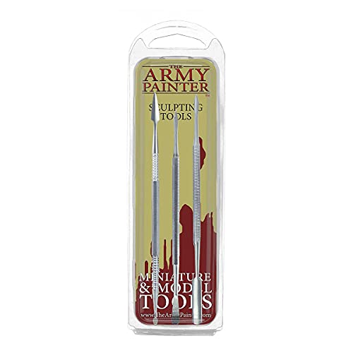 The Army Painter Clay Sculpting Tools - Set with Three Double Ended Stainless Steel Dab Tool, Polymer Clay Tools for Modeling Plastic, Resin, and The Army Painter