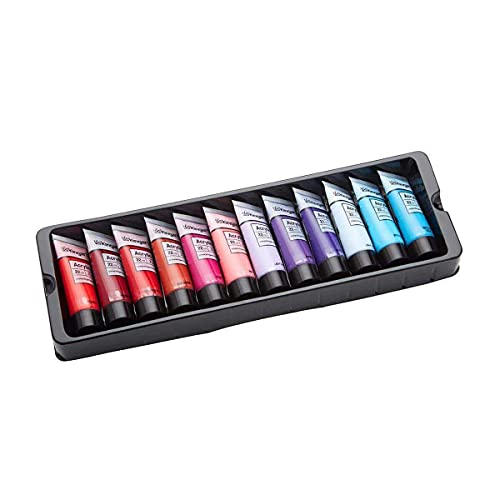 KINGART 500-48 PRO Artist Quality 48 Pc. Acrylic Paint Set, 22ml (0.74oz) Tubes, Set of 48 Unique, Highly Pigmented Colors KINGART