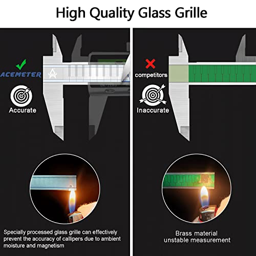 Digital Caliper Electronic Measuring Tool,Digital Vernier Caliper Inch/Millimeter/Fraction Measurement Caliper for Jewelry-Metal Metric Measure ACEMETER