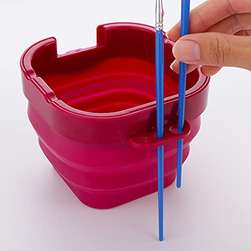 Paint Saver Storage Palette Box 16-Well Portable Airtight (Red, 0.95”x 4.6”x 3.5") DQITJ