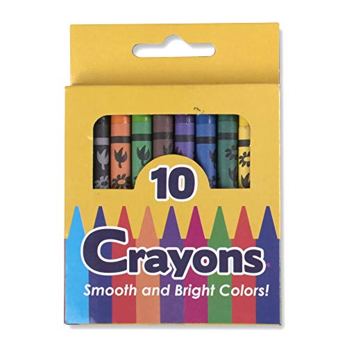 Trail maker 12 Pack Crayons - Wholesale Bright Wax Coloring Crayons in Bulk, 10 Per Box, 12 Box Bundle Art Set Trail maker