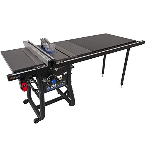 Delta 36-5052T2 Contractor Table Saw with 52" Rip Capacity and Steel Extension Wings Delta