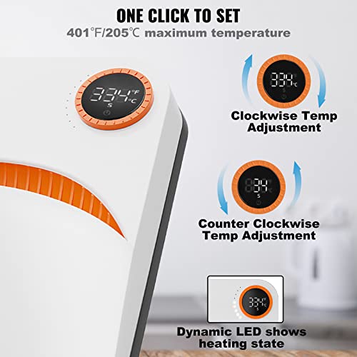 VEVOR Heat Press Machine,9x9inches Portable Shirt Printing Multifunctional Sublimation Transfer Heat Press Machine Teflon Coated, Easy Iron-on Press VEVOR