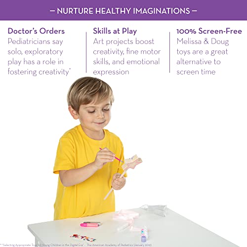 Melissa & Doug Created By Me! Paint & Decorate Your Own Wooden Princess Wand Craft Kit, Pink - Great For Rainy Days, Toys For Kids Ages 4+ Melissa & Doug