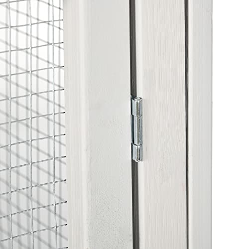 PawHut Wooden Chicken Coop Run for 6-10 Chickens, Hen House Add-On with Storage, Perches, 141.75" x 48" x 61", Gray PawHut