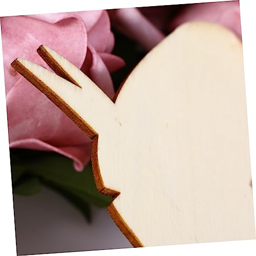 TEHAUX Unfinished Wood Ornaments Unfinished Wood Cutouts Wood Chips for Crafts Pendant Wooden Graffiti TEHAUX