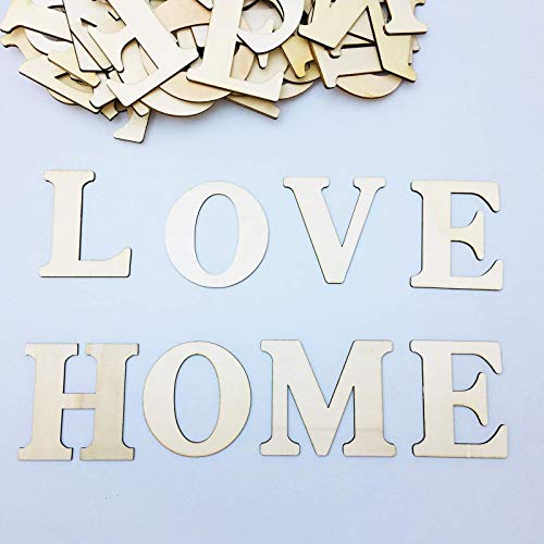 3" Wooden Letters - 78 Pcs Wood Letters for Crafts Unfinished Wood Alphabet for Letter Board/Wall Decor/DIY/Painted/Educational (3 inch) Home Wall wholeshine