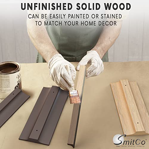 Wooden Wine Glass Holder for Under Cabinet | Under Shelf Kitchen Stemware Rack | Wood Holding Rack for Wine Glasses and Stemware| Stemware and SMITCO