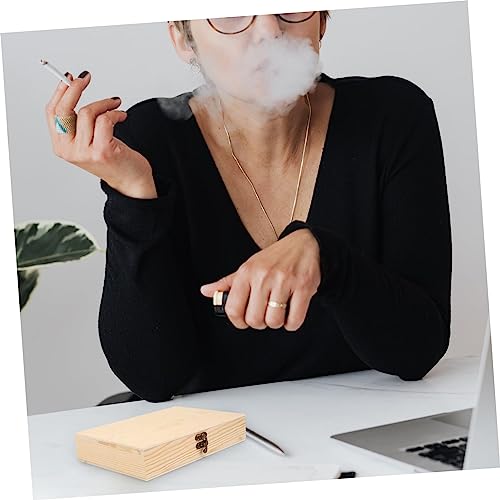 NOLITOY 2 Pcs Storage Box Unfinished Wood Storage Storage Case Locking Chest Wood Tray Jewelry Organizer Case Wood Storage Case Iron With Lock Case NOLITOY