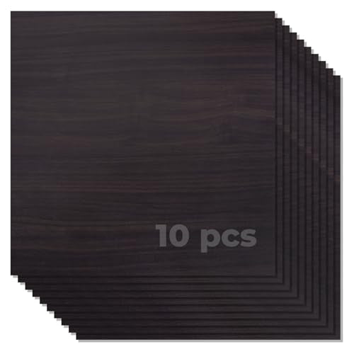 xTool Selected Ebony Wood Veneer MDF Board, 1/8 Wood Veneer Sheet A/B  Grade Ebony Veneer Unfinished Wood Sheet for Laser Cutting, 12 x 12 Thin  Wood