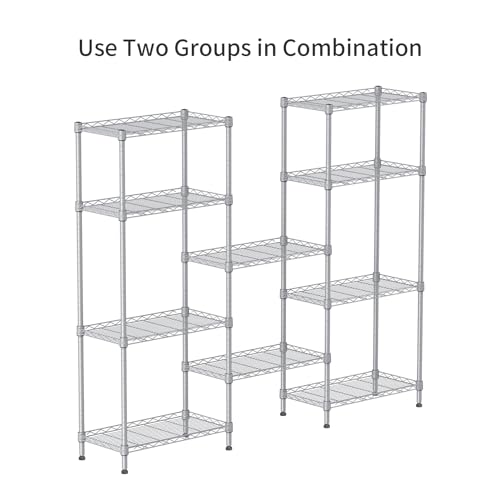 SINGAYE 5 Tier Storage Rack Wire Shelving Unit Storage Shelves Metal for Pantry Closet Kitchen Laundry 660Lbs Capacity 23.6" L x 14" W x 59.1" H SINGAYE