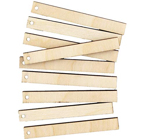 ALL SIZES BULK (12pc to 100pc) Unfinished Wood Laser Cutout Bar Bars Rectangle Matchstick Dangle Earring Jewelry Blanks Shape Crafts Made in Texas Texan Wood Crafts