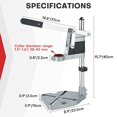 MAOPINER Universal Electric Drill Press Stand Tool Drill Stand Bench Clamp Drill Press Stand for Hand Drill Workstation Repair Tool Clamp MAOPINER