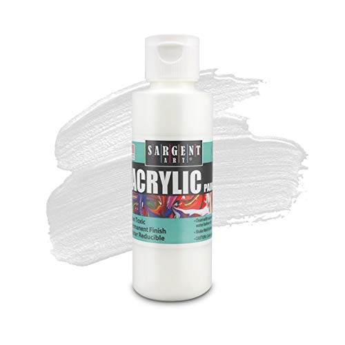 Sargent Art Primary Acrylic Paint Set, 4 Ounce bottles x 6 Pack Set, Non-Fading, Rich Vivid Pigments, Brilliant Matte Finish, Fast Dry Formula, Sargent Art