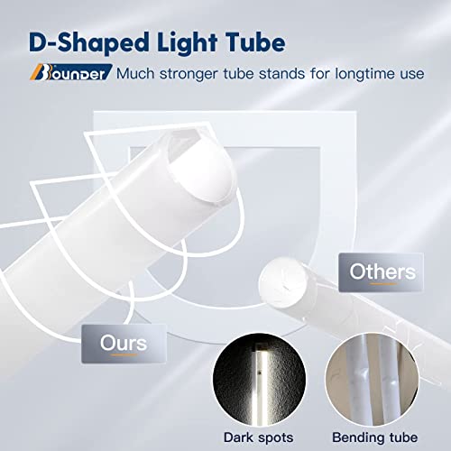 BBOUNDER 4 Pack Linkable LED Utility Shop Light, 4400 LM, Super Bright 6500K Cool Daylight, 4 FT, 48 Inch Integrated Fixture for Garage, 40W BBOUNDER