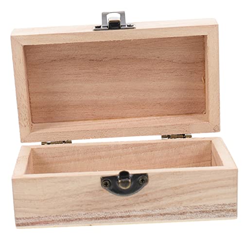 VOSAREA 3pcs Box wooden box book shelf decor unfinished wood crates desk topper wood jewelry case retro jewelry case jewelry storage table craft VOSAREA
