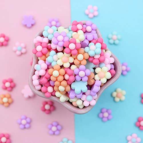 SUKPSY 100 Pcs Flatback Resin Flowers Mixed Loose Embellishments for DIY Crafts Hair Clips Phone Case Decorations Accessories (100)… SUKPSY