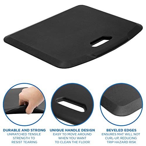 Mount-It! Anti Fatigue Floor Mat | Standing Comfort Mat for Standing Desk, Home, Office, Kitchen, Garage | Anti-Slip Washable Surface| 18"x22" | Mount-It!