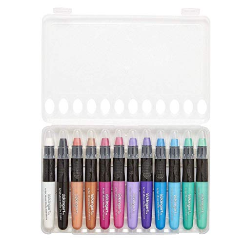 KINGART 580-48 GEL STICK Set, Artist Pigment Crayons, 48 Unique Colors, Water Soluble, Creamy, and Odorless, Use on Paper, Wood, Canvas and more KINGART