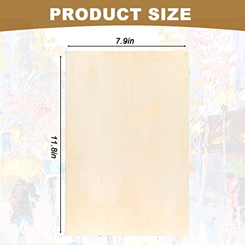 15 Pack Unfinished Wood Canvas Panels Kit 11.8x7.9 Inch Wooden Panel Boards Wood Paint Pouring Panels Wooden Canvas Panels Boards for Painting, Uoeo