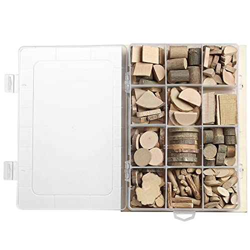 LAZACA Wood Craft Kits DIY for Kids Ages 5-20 Wooden Unfinished Toys Art Paint Bulk Craft Sticks Garden Playset Loose Parts Play Materials 250 LAZACA