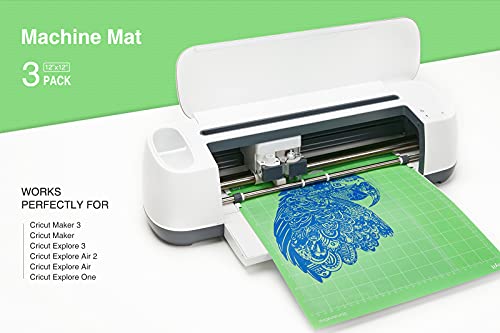 Diyit 12x12 Cutting Mat for Cricut Maker 3/Maker/Explore 3/Air 2/Air/One(Lightgrip/Standardgrip/Stronggrip) 3 Pieces Cutting Mats for Crafts DIYIT