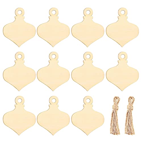 VOSAREA 50pcs Wooden Sign Pendant Ornaments for Gifts Unfinished Wood Cutouts Wood Heart Embellishments Heart Wood Cutout Natural Wood Slices Hanging VOSAREA