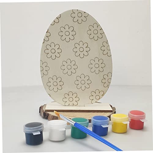 TEHAUX 7pcs Home Rabbit Decoration Animal Figurine Decor Unfinished Wood Easter Egg Easter Bunny Decor Easter Statues Spring Decor for Home Wood TEHAUX