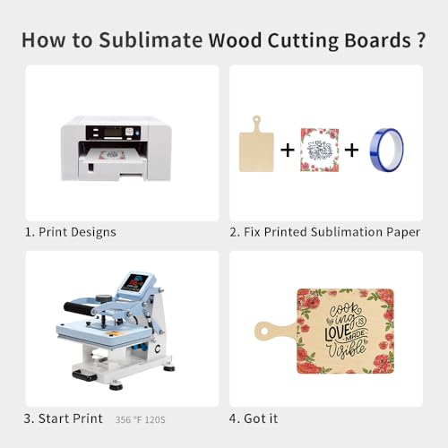 PYD Life 12 Pack Plywood Sublimation Cutting Board Blanks with Handle 9 x 5.5 Inch,Rectangle Wood Chopping Board for Sublimation DIY Craft Christmas PYD Life