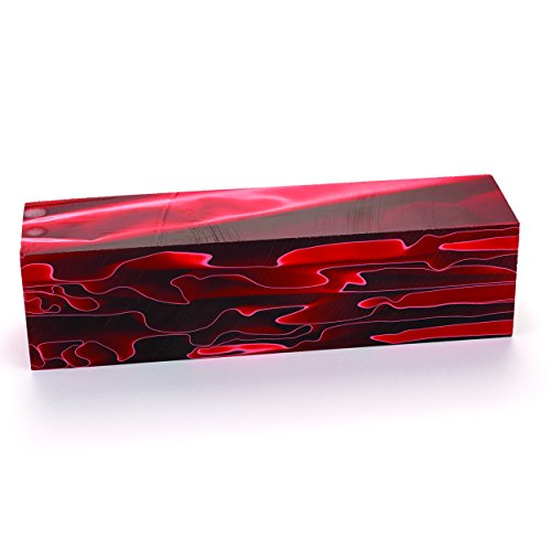 WoodRiver Acrylic Turning Stock Ruby Waters 1-1/2" x 1-1/2" x 6" WOODRIVER