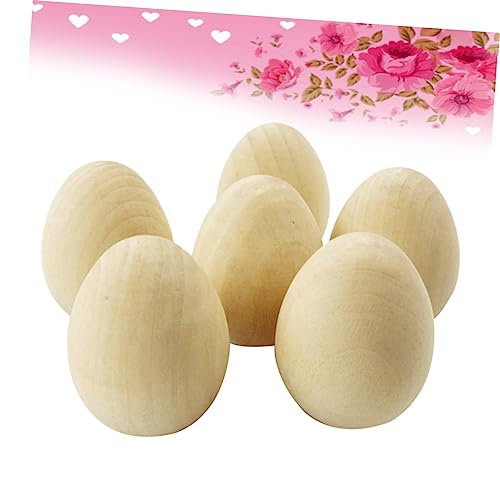 VILLCASE 5pcs DIY Easter Eggs Unfinished Unpainted Wooden Eggs Puzzle Toy Easter Egg Wooden Unfinished Wooden Easter Egg Eggs for Crafting Eggs for VILLCASE