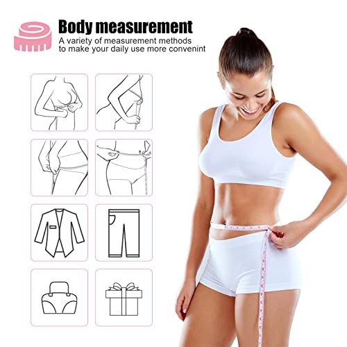 Measuring Tape Retractable, 60 Inch Soft Fabric Tape Measure for Body, Push Button Sewing Measurement Tape for Cloth Waist(12 Pack) BUSHIBU
