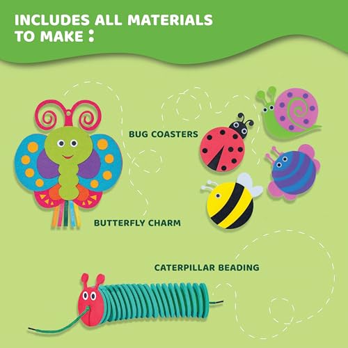jackinthebox Junior. - Bugs and Bees Themed Art and Craft kit | 3-in-1 Craft Kit | Best Gift for Girls and Boys Ages 3 4 5 Years jackinthebox