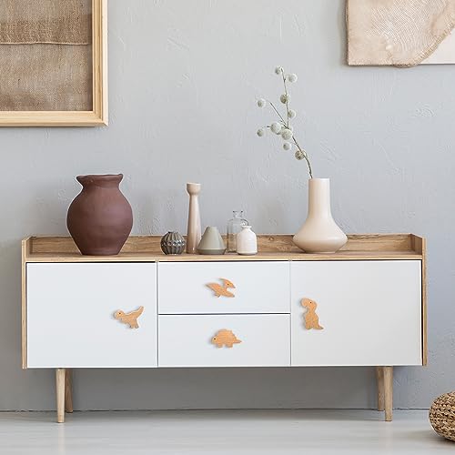 Qunclay Wooden Animal Cabinet Knobs Decorative Wood Dresser Knobs with Screws Dresser Pulls Wood Marine Woodland Animals Knobs Furniture Knobs Qunclay