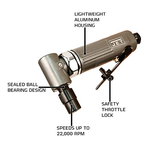 JET 1/4-Inch Pneumatic Right-Angle Die Grinder, 22000 RPM (JAT-403) Jet