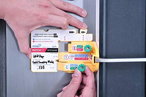 MICROJIG Matchfit SG-133 Setup Gauge Accessory, Yellow MICRO JIG