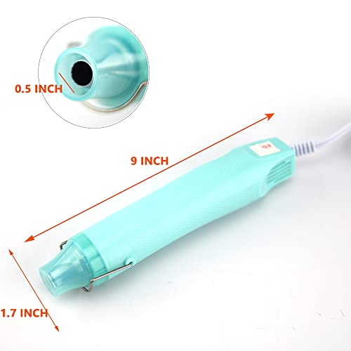 Mini Heat Gun for Crafts, 300W, Ergonomic Lightweight Hot Air Gun, Craft Supplies for Embossing, Acrylic Pouring, and Drying Resin WRVCSS