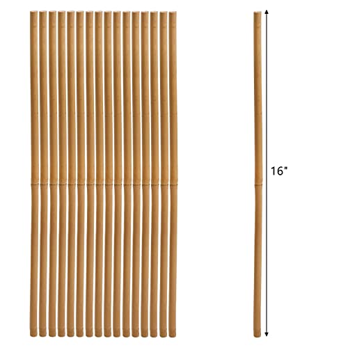 Frcctre 60 Pack 16 Inch Bamboo Plant Stakes, Natural Garden Sticks for Plant Indoor and Outdoor Gardening Plant Support Climbing Stakes for Tomatoes, Frcctre