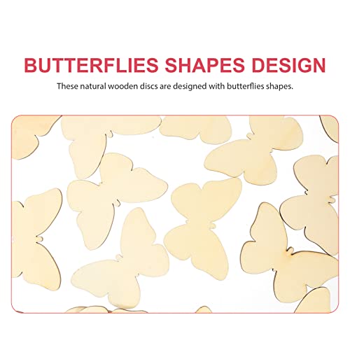 Craft for Adults 50pcs Butterfly Unfinished Wooden Natural Blank Wood Butterfly Shaped Slices Cutouts for DIY Crafts Wedding Home Decoration Small Abaodam