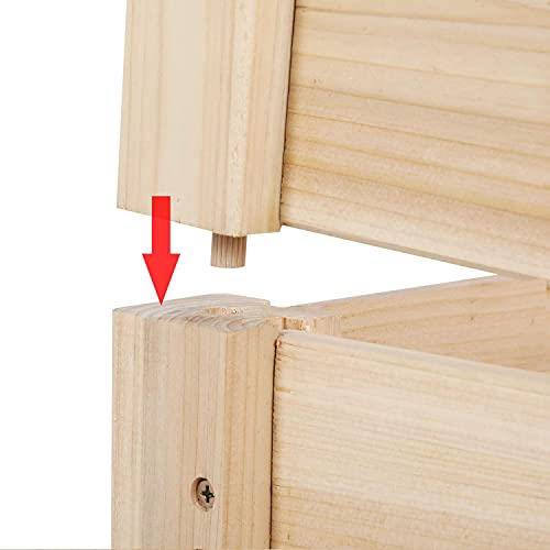 Topeakmart 3 Tier Raised Garden Bed Wood Garden Box Wooden Vegetables/Flower/Herb Elevated Garden Planter Boxes Outdoor, Wood Topeakmart