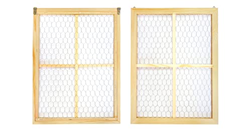 Chicken Wire Frame 2-Pack Unfinished Wood Picture Frame for Homemade Crafts(Outer 12 x 16 in, Interior 10.3 x 14 in) Cregugua