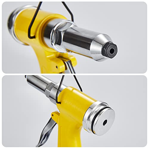 RZX Pneumatic Tool Air Riveter - 3/32", 1/8", 5/32", 3/16" and 1/4" Capacity with 50pcs Open End Blind Rivet (1) RZX